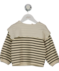 ZARA Cream Collar Strip Top 3 Years
