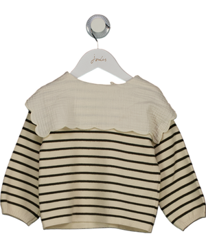ZARA Cream Collar Strip Top 3 Years