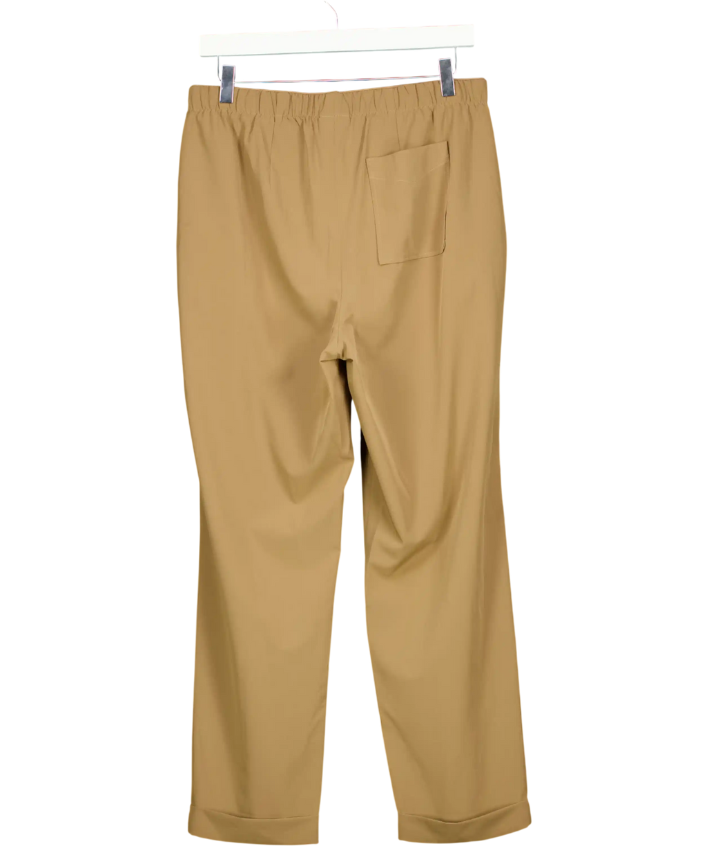 Varley Brown Everly Lightweight Tapered Trousers UK M