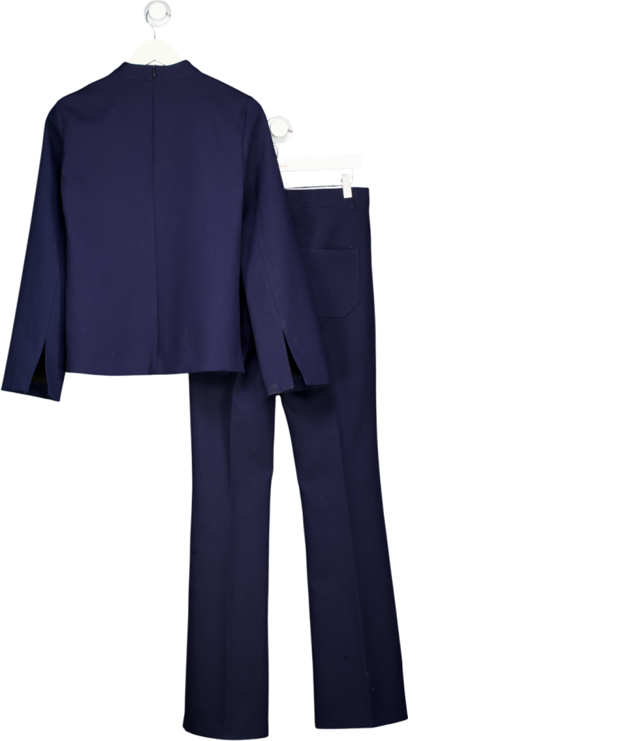 ZARA 2-piece Navy Blue Top And Flare Trouser Set UK XS/S