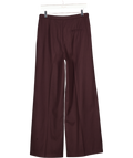 MANGO Brown Wide Leg Mid-rise Pleated Trousers UK 10