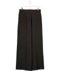 ZARA Black Wide Leg Crepe Trousers UK XS