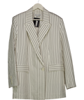 SHONA JOY White / Black Pinstriped Blazer UK 12