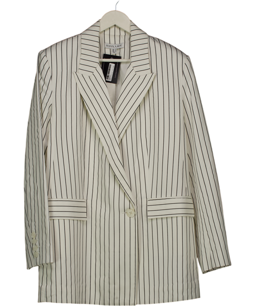 SHONA JOY White / Black Pinstriped Blazer UK 12