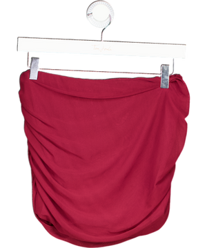 Ego Red Low Waist Mini Skirt In Burgundy Mesh UK 10