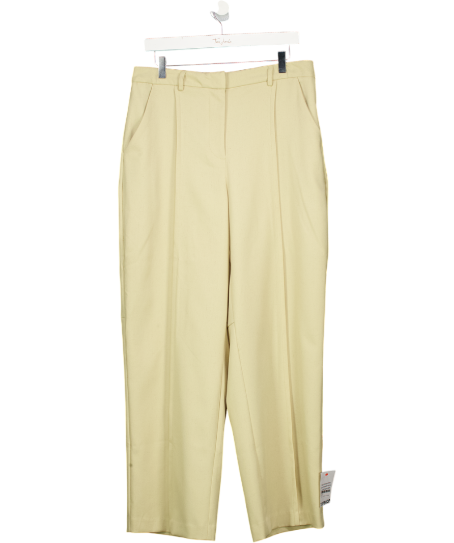 TOPSHOP Beige Seam Front Wide Straight Leg Trouser UK 14