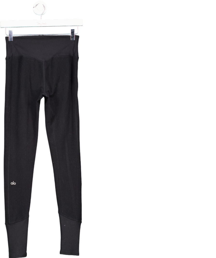 alo yoga Black Inversion Rib Legging UK S