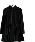 Elfie Selfie Ola Black Velvet Shirt Dress UK XS