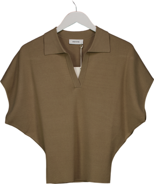 HENNE Beige Zeya Polo Top UK S
