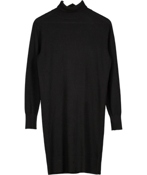 LILYSILK Black 100% Cashmere Turtleneck Sweater Dress UK S