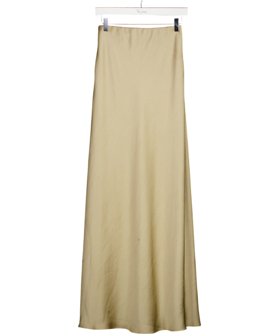 WILLOW Gaia Double Satin Fully Lined Luxury Skirt Champagne Beige UK 8