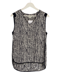 Whistles Navy And White Print sleeveless top UK 6