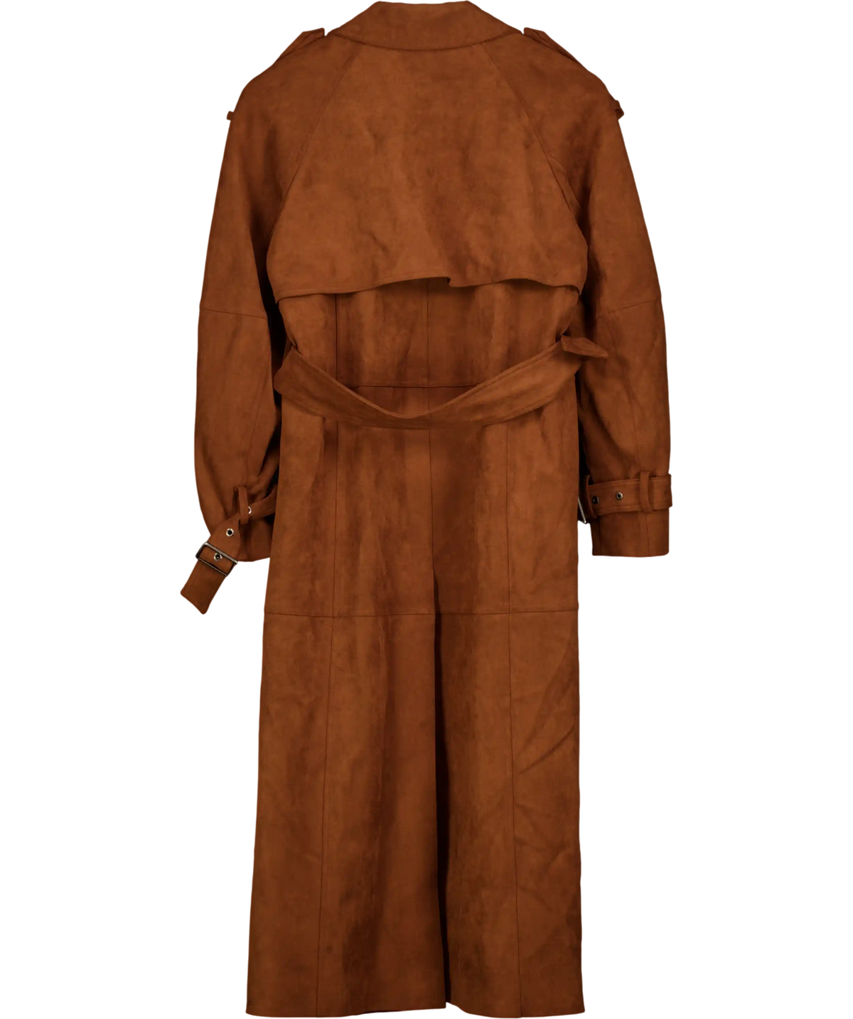 FABRIQUE X Mariana Catta Golden Brown Tilda Suede Trench Coat UK XS
