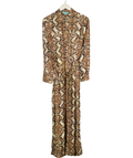 MELISSA ODABASH Brown Snake Print Dress UK XS