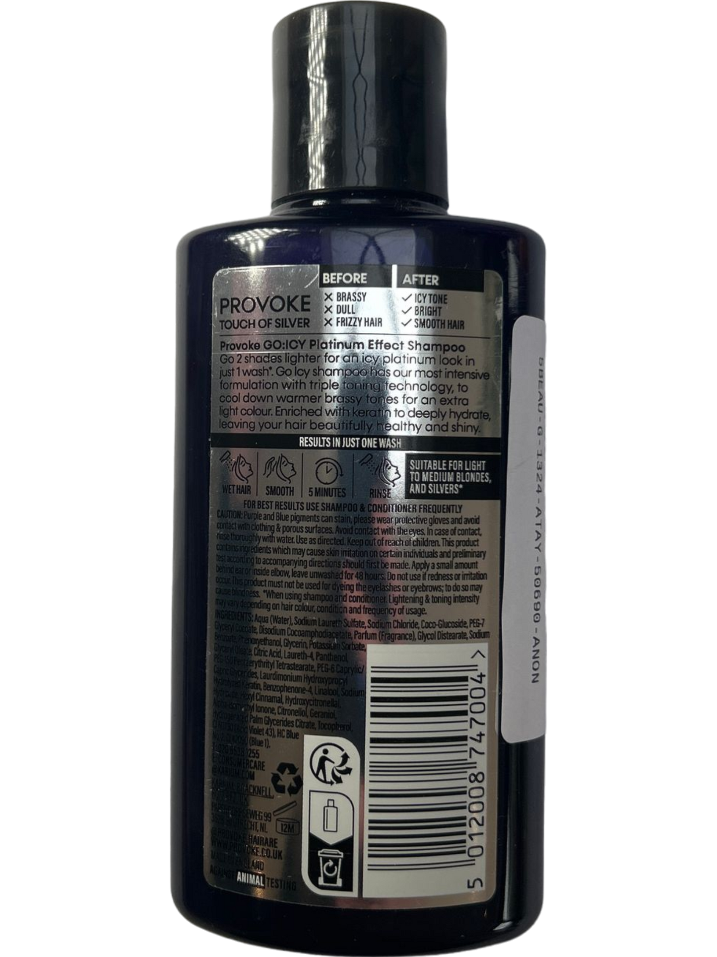 PROVOKE Touch Of Silver Go Icy Platinum Effect Shampoo 150ml