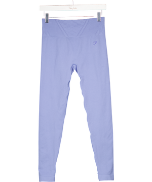 gymshark Blue Seamless Textured Leggings UK S