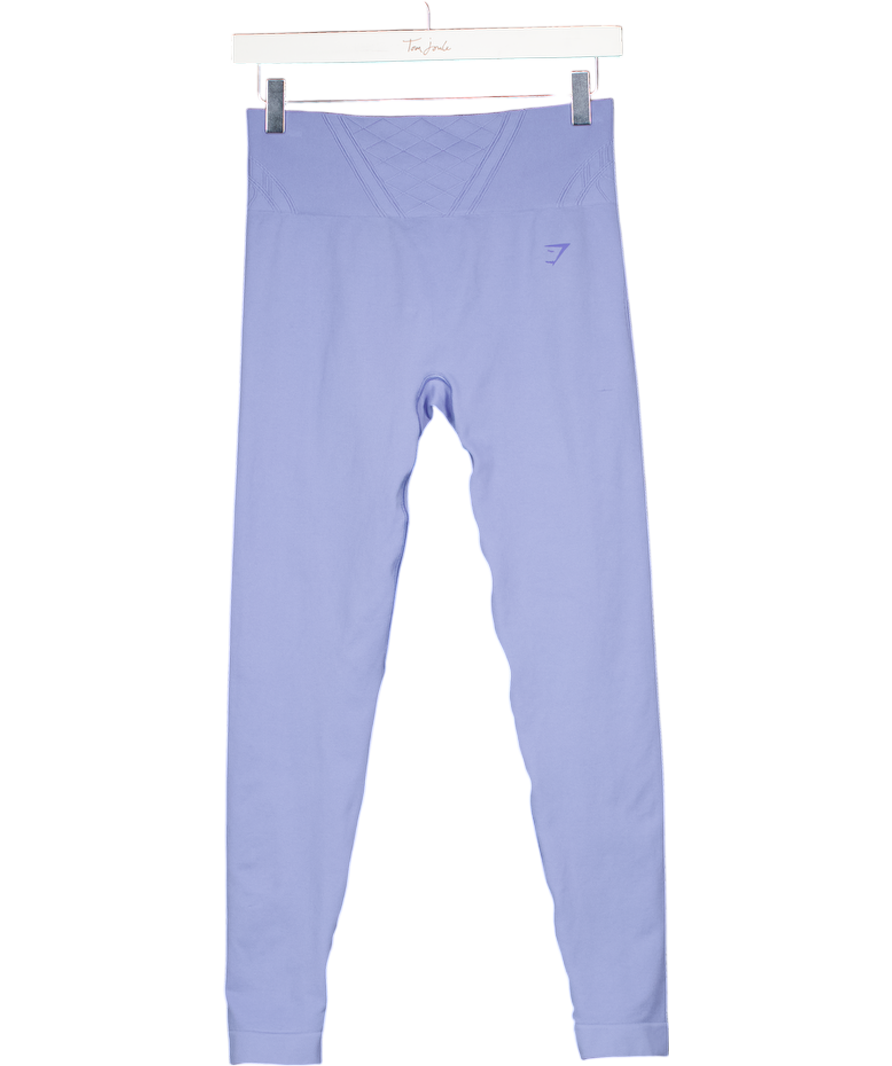 gymshark Blue Seamless Textured Leggings UK S