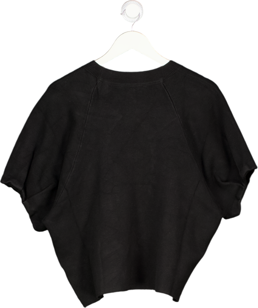 ANTHROPOLOGIE Black Short Bubble Sleeve Knit UK L