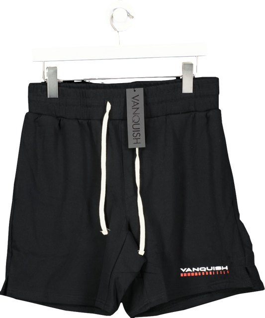 Vanquish Black Essential Regular Fit Shorts UK L