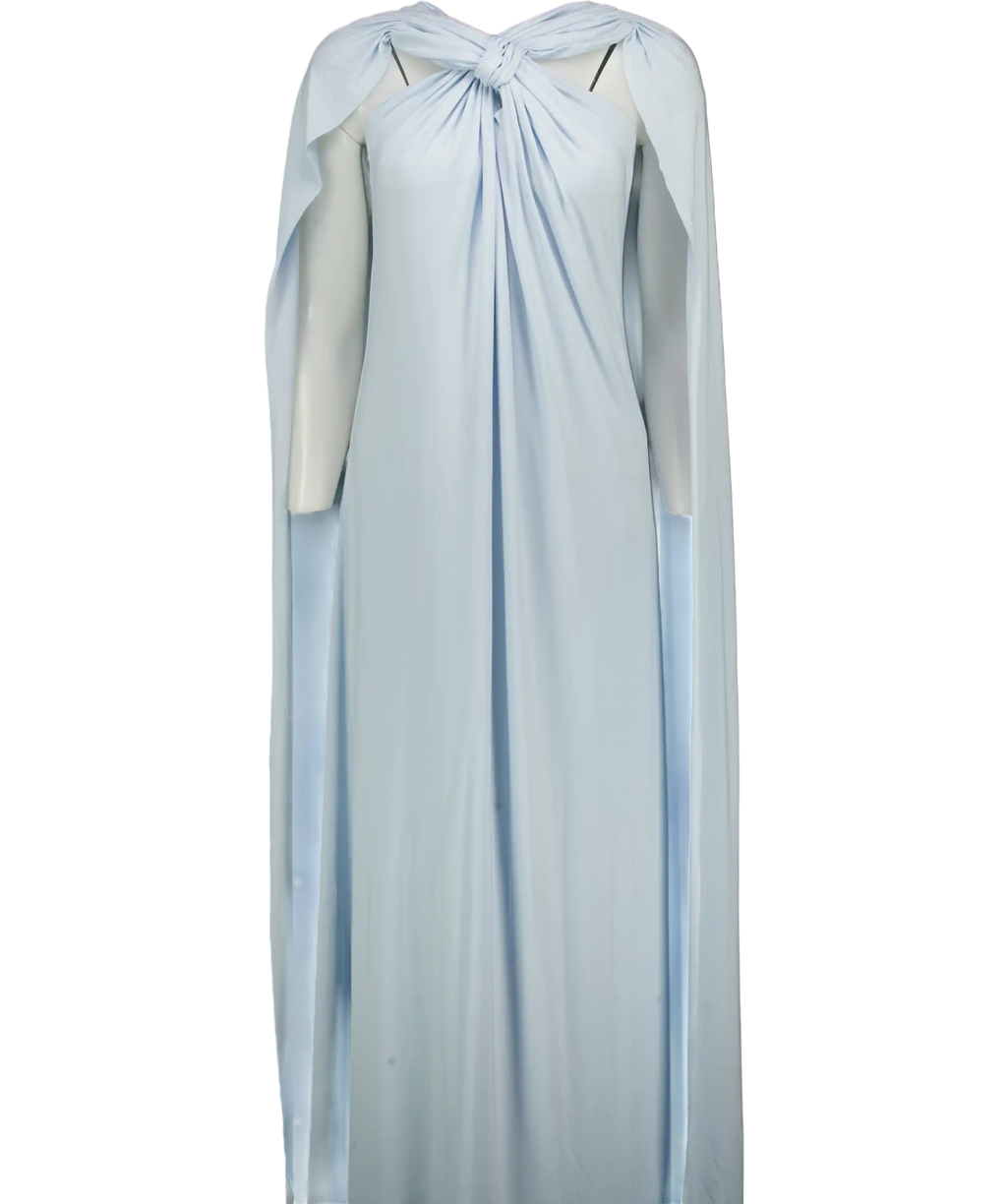 CLUB L  London Powder Blue Multiway Infinity Cape Sleeve Maxi Dress UK 6