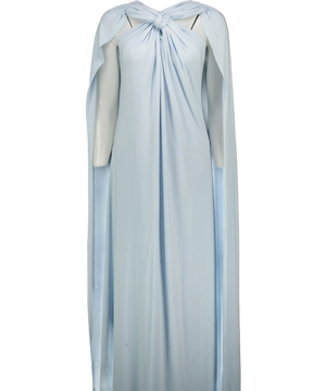 CLUB L  London Powder Blue Multiway Infinity Cape Sleeve Maxi Dress UK 6
