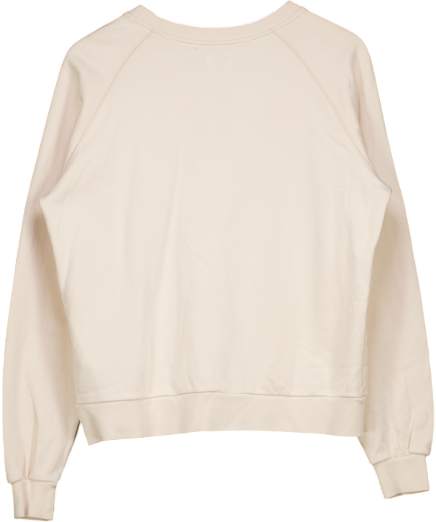 La Redoute Cream Crew Neck Embroidered Sweatshirt UK L