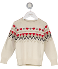 REISS Kids Cream Charlott Heart Fairisle Jumper 5 Years