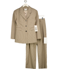 NEVER FULLY DRESSED. 2-piece Cream / Brown Check Blazer And Trouser Set UK 10