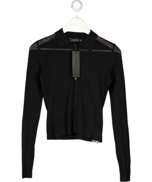 LIONESS Black Banks Long Sleeve Top UK XS