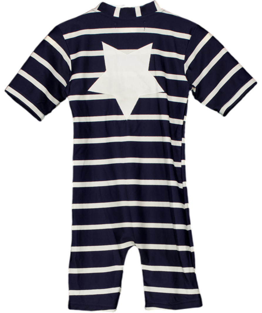PETITE CRABE Blue Stripe Upf50 Swimsuit 2 Years