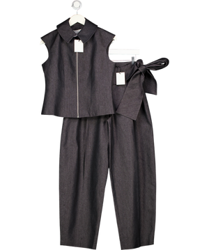 FARAH SEIF 2-piece Blue  Denim Zip Top And Trouser Set UK S