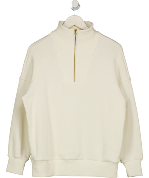 VARLEY Cream Rhea 1/2 Zip Sweatshirt UK XS