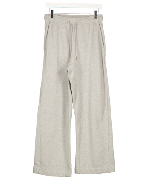 NINETY PERCENT Grey Marl Organic Cotton Straight Leg Joggers UK S