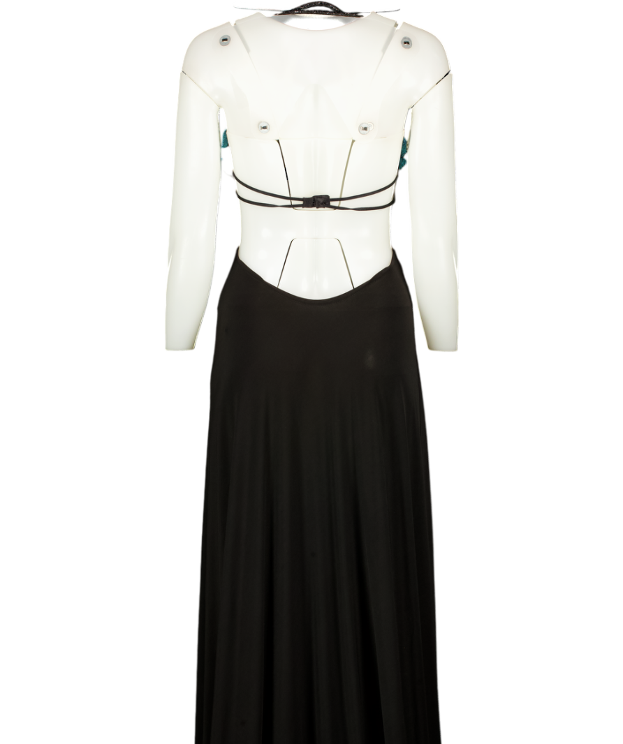 Nue Studio Black / Blue Crystal Embellished Coraline Maxi Dress UK S