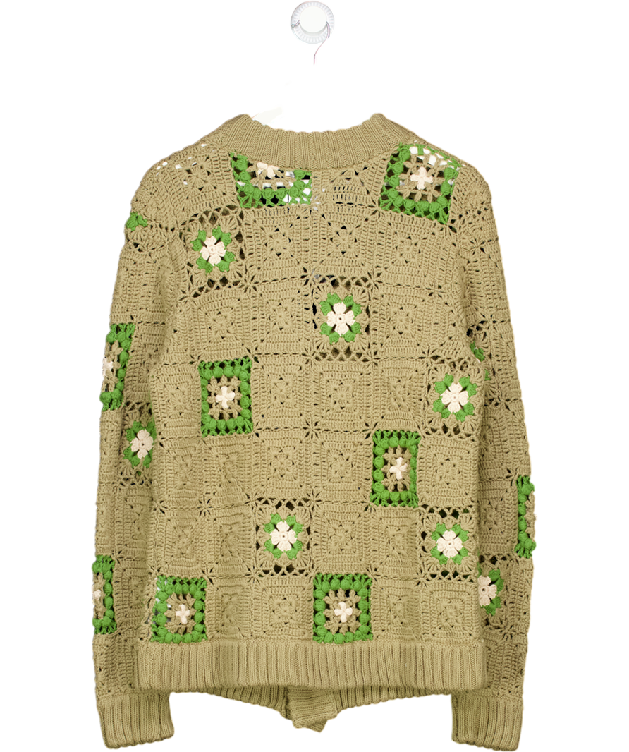 NN. 07 Green Nate Crochet Cardigan UK S