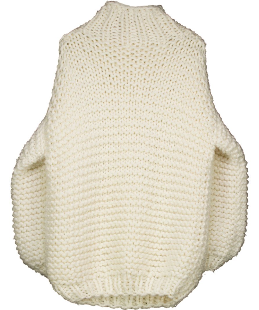 Mums Handmade Cream Oversized Turtleneck Sweater One Size