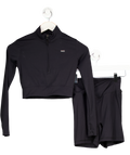 naked Black 1/4 Zip Top And Short Set UK XS