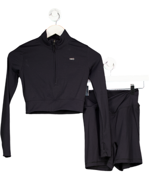 naked Black 1/4 Zip Top And Short Set UK XS