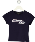 WHITE FOX Navy Blue Logo Tee UK XS