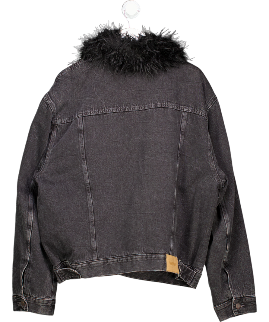 Weekday Black Padded Denim Jacket UK XL