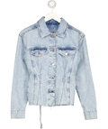 RIVER ISLAND Blue Waisted Denim Jacket UK 6