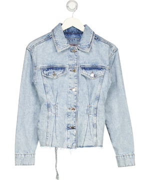 RIVER ISLAND Blue Waisted Denim Jacket UK 6