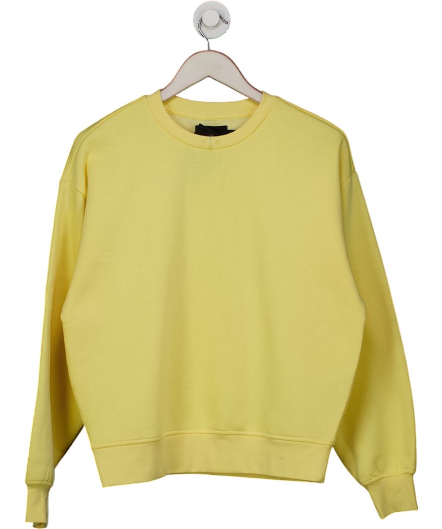 Pieces Yellow Crew-neck Pullover Jumper UK M