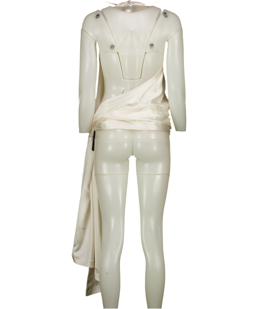 BLAIZE CAPRICE Cream Caitlyn Top In Ivory 100% Silk  Satin UK S
