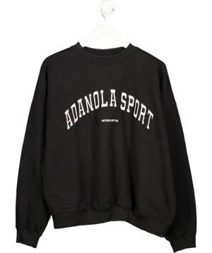 Adanola Black Oversized Varsity Sweatshirt UK XS