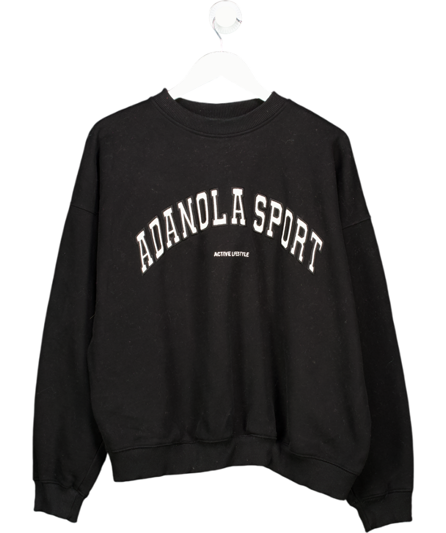 Adanola Black Oversized Varsity Sweatshirt UK XS