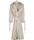 COMMENSE Cream Belted Double-breasted Trench Coat UK S