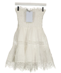 WAIMARI White Linen Brisa Lace Trim Mini Dress UK XS