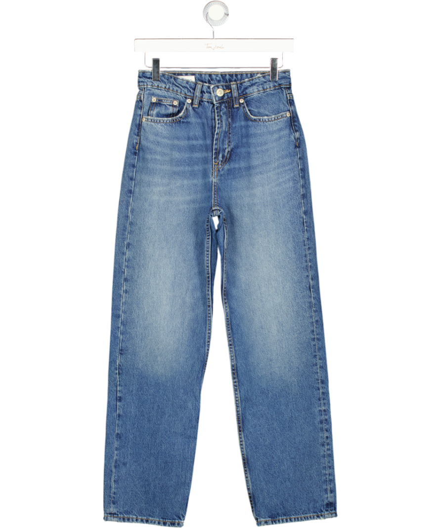 ZARA Blue Mom Fit High-waist Jeans UK 6