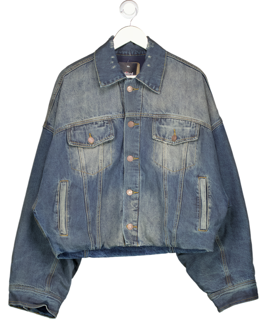 TBDCC Blue Double Lined Cropped Denim Jacket UK M